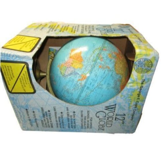 Blue Ocean 12in. Tabletop Globe, Champagne Base - Picture 5 of 5